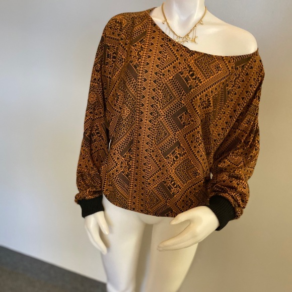 Slouchy sleeve geometric print tank - Picture 2 of 8